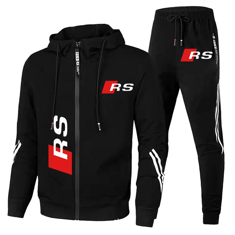 Winter Clothing Logos - Autumn Winter Men's Clothing Tracksuit Audi