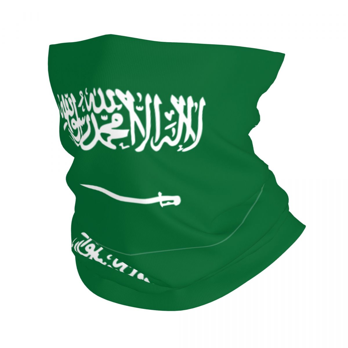 Wool Balaclava Knit - Saudi Arabia Flag Bandana Neck Cover