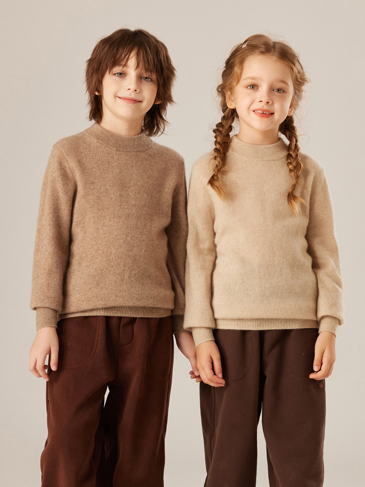 Winter Clothing Colors - Children's Cashmere Sweater Mock Neck Pullover