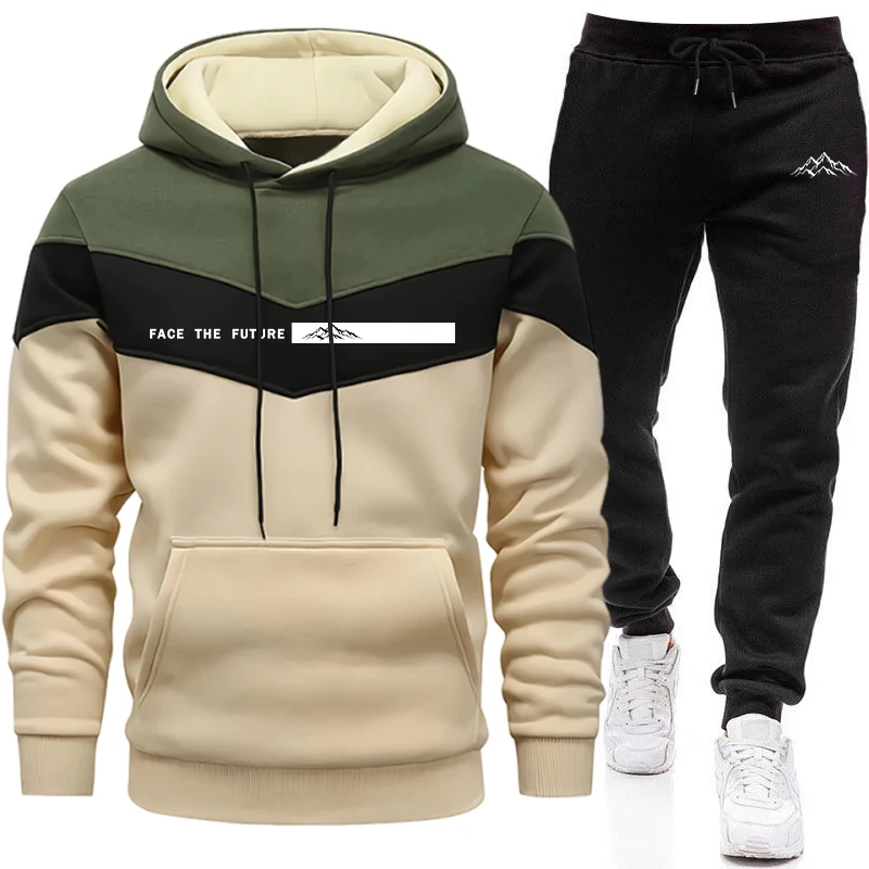 Winter Clothes - Tracksuit Men's Fashion Casual Hooded Sweatshirt