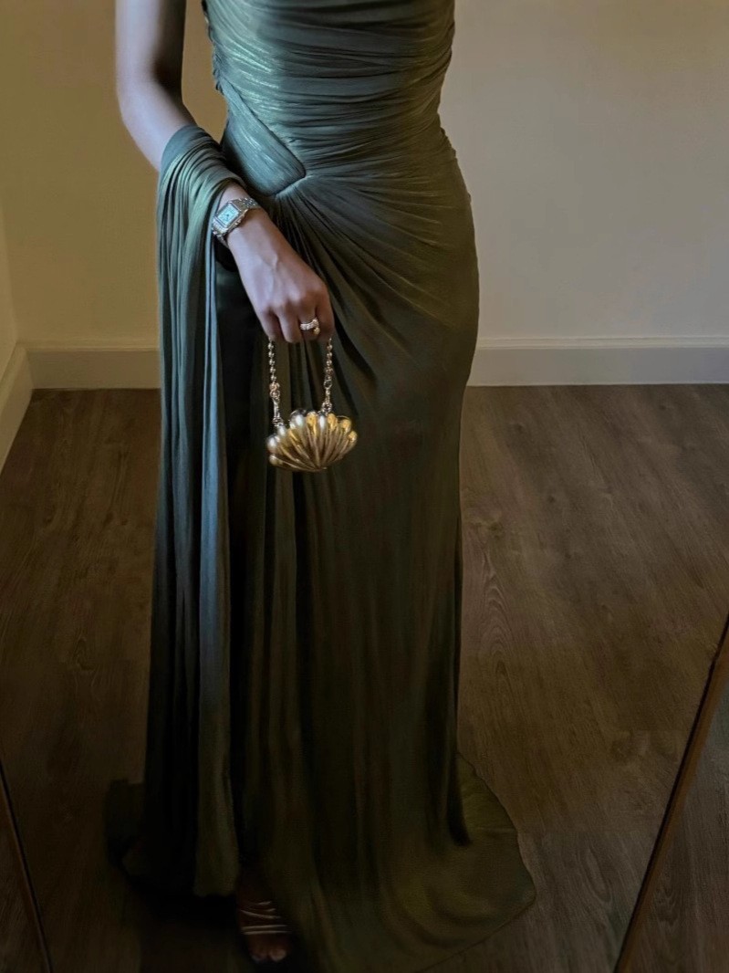 Winter Clothing Color - Luxury Party Dress Maxi Gown Women's