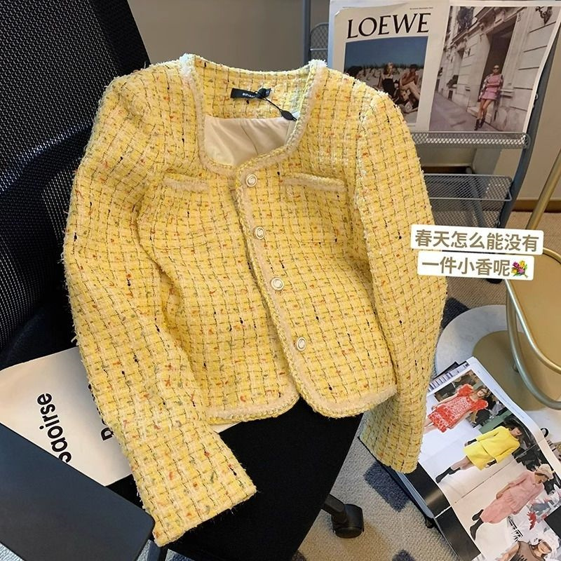 Women Jacket Spring Autumn New - Yellow Winter Clothing recension och pris