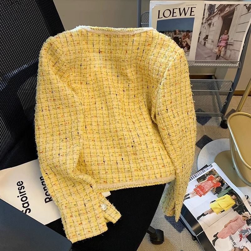 Women Jacket Spring Autumn New - Yellow Winter Clothing recension och pris
