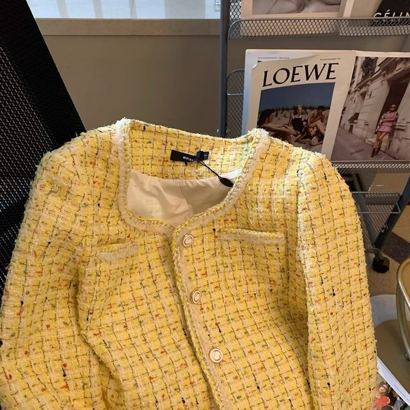 Women Jacket Spring Autumn New - Yellow Winter Clothing recension och pris