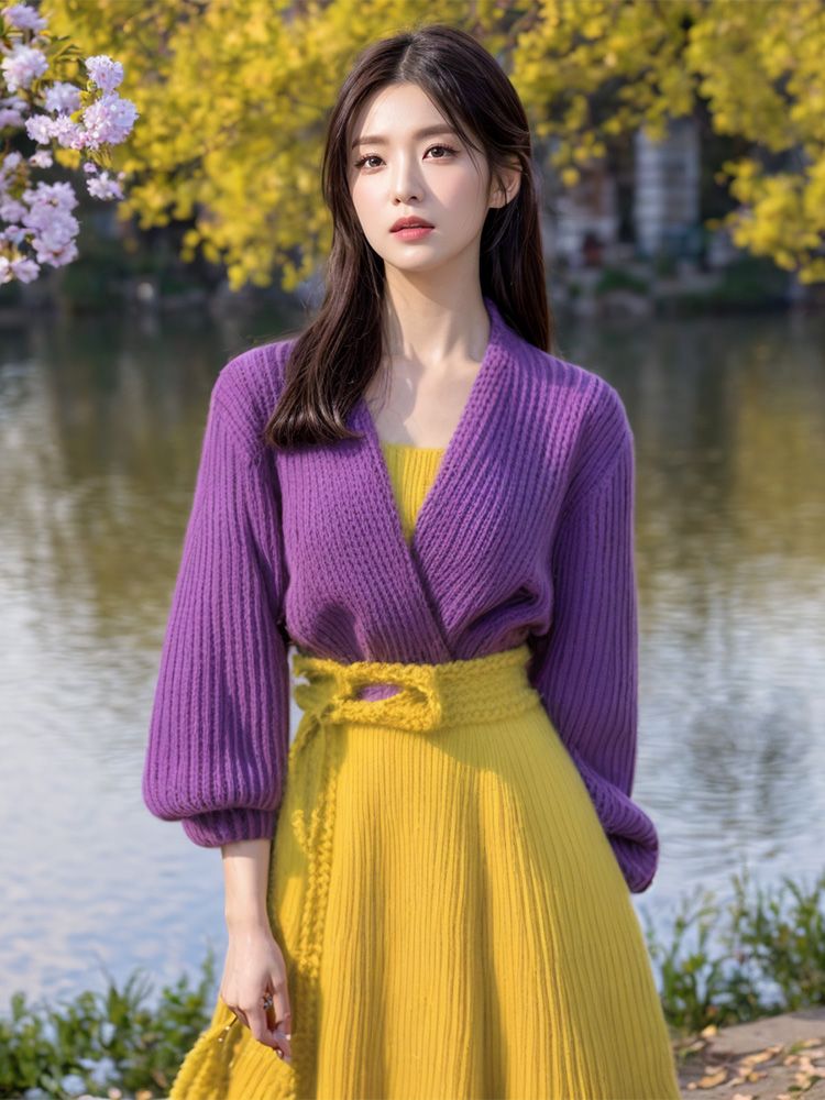 Purple Splicing Yellow Ankle-L - Yellow Winter Clothing recension och pris