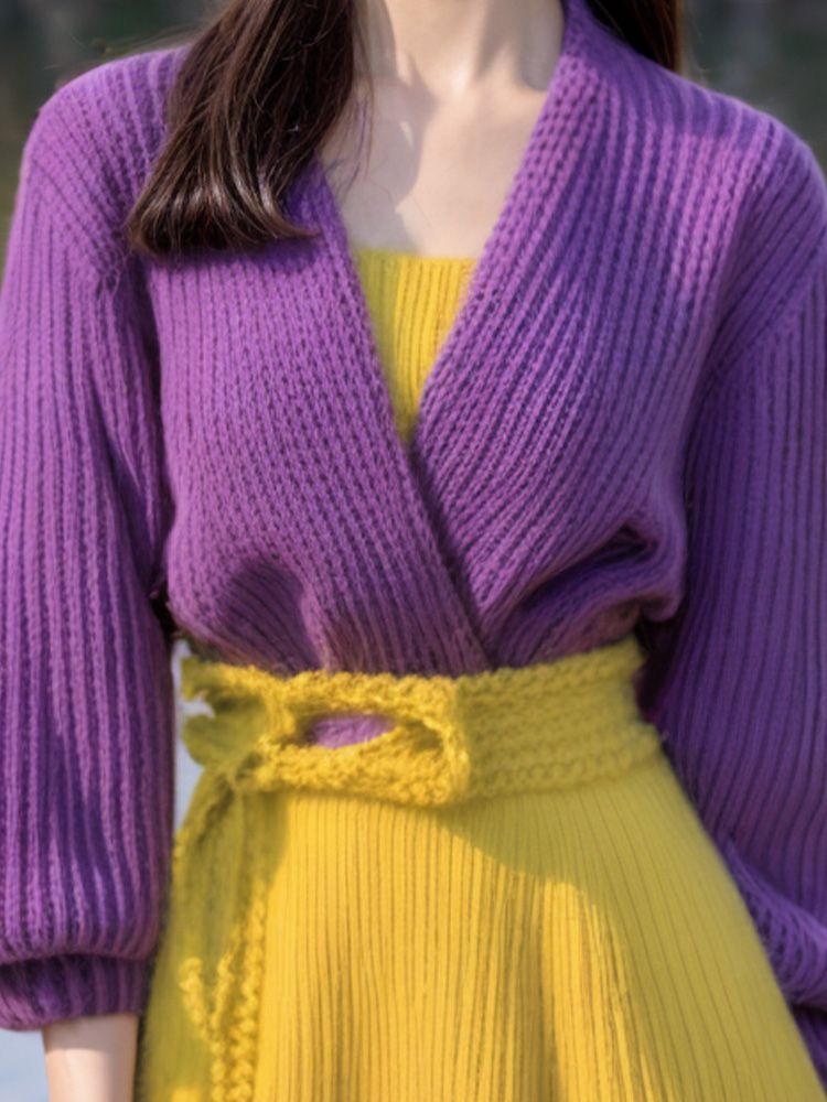 Purple Splicing Yellow Ankle-L - Yellow Winter Clothing recension och pris