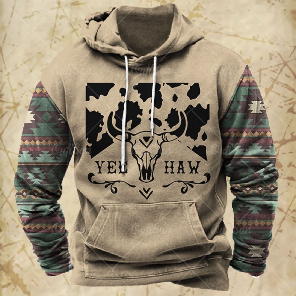 Men Hooded Vintage Print  Swea - Winter Clothes Shop recension och pris