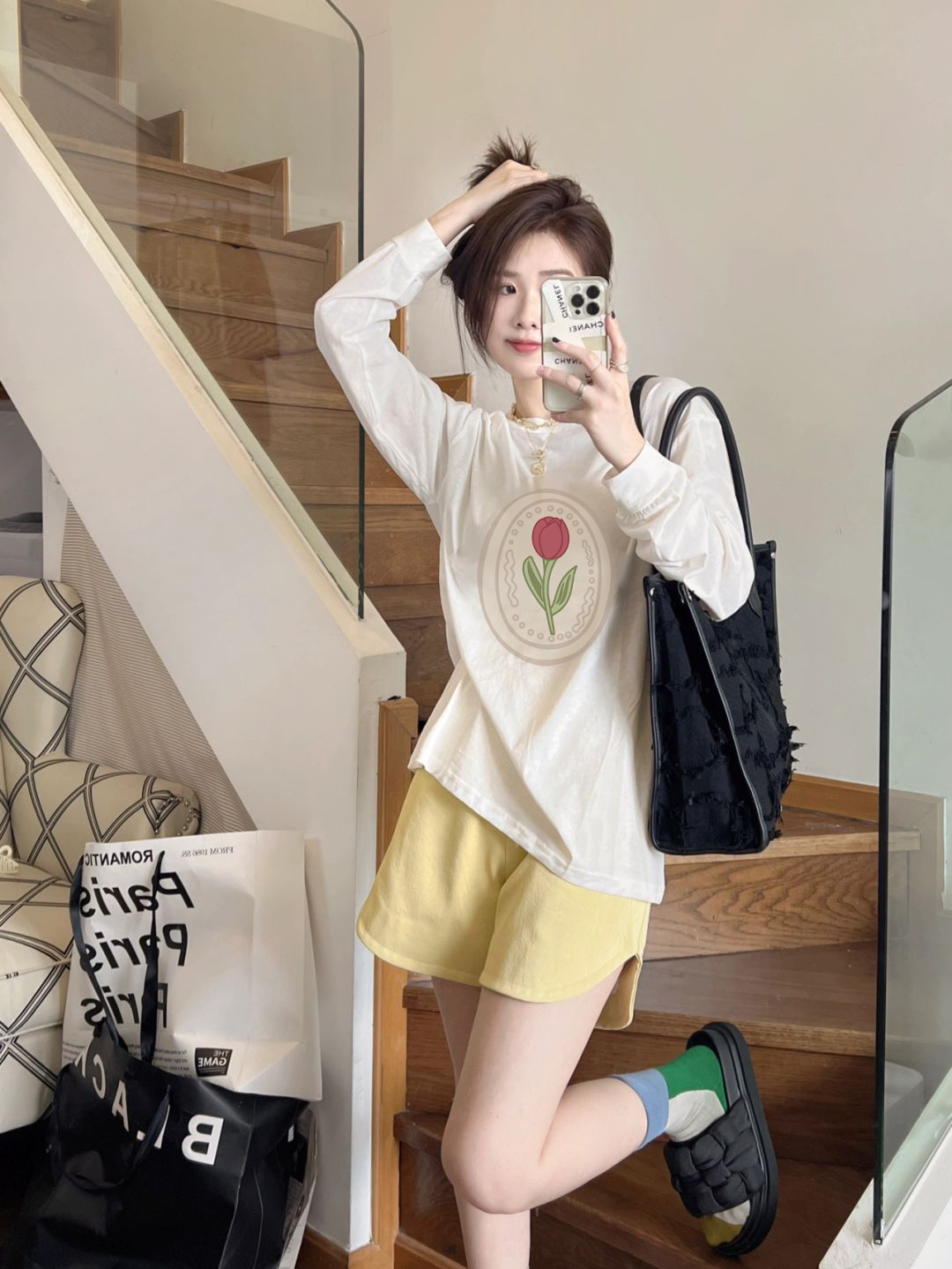 Women'S Sweat-Shirts Vintage C - Yellow Winter Clothing recension och pris