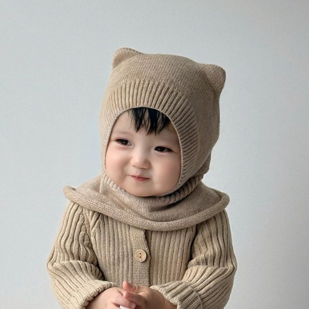 New Warm Woolen Baby Balaclava - Wool Balaclava Knit recension och pris