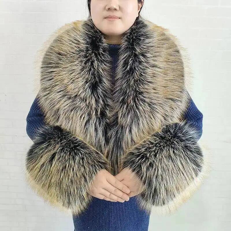 Large Women Faux Fox Fur Scarf - Winter Clothing Essentials recension och pris