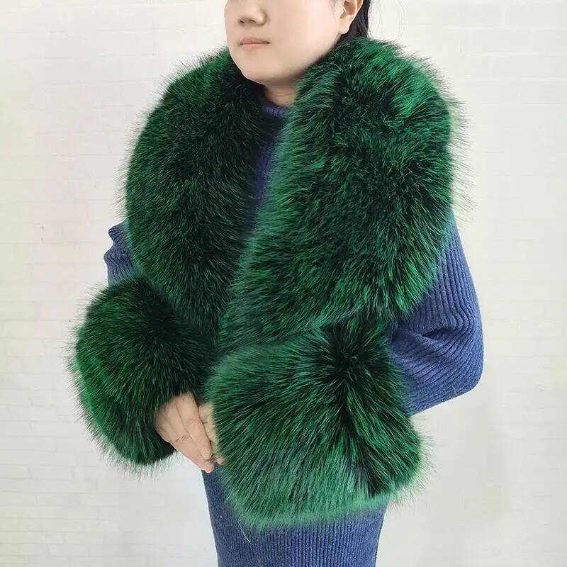 Large Women Faux Fox Fur Scarf - Winter Clothing Essentials recension och pris