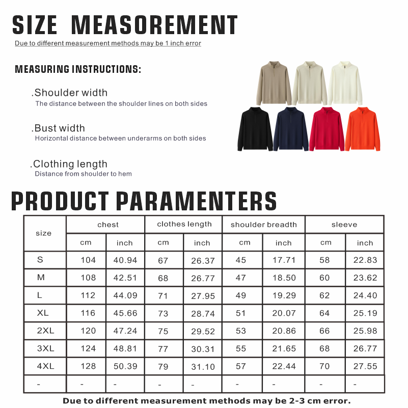 Custom Logo Men Half-zip Sweat - Winter Clothing Logos recension och pris