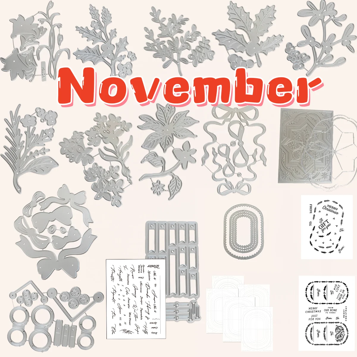 Winter Herbarium Labels Metal  - Winter Clothing Label recension och pris