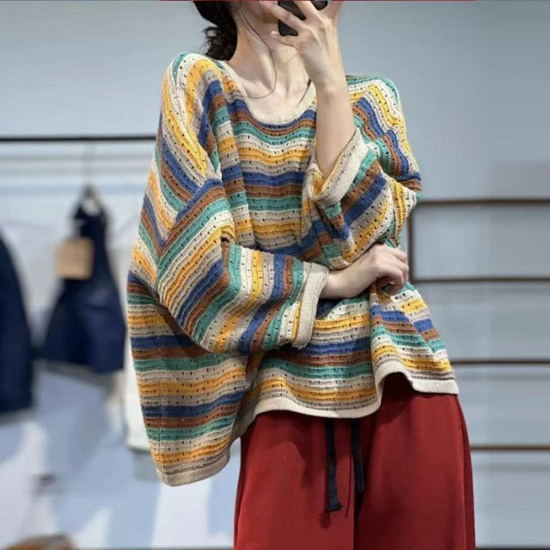 Spring Women Striped Long Slee - Yellow Winter Clothing recension och pris