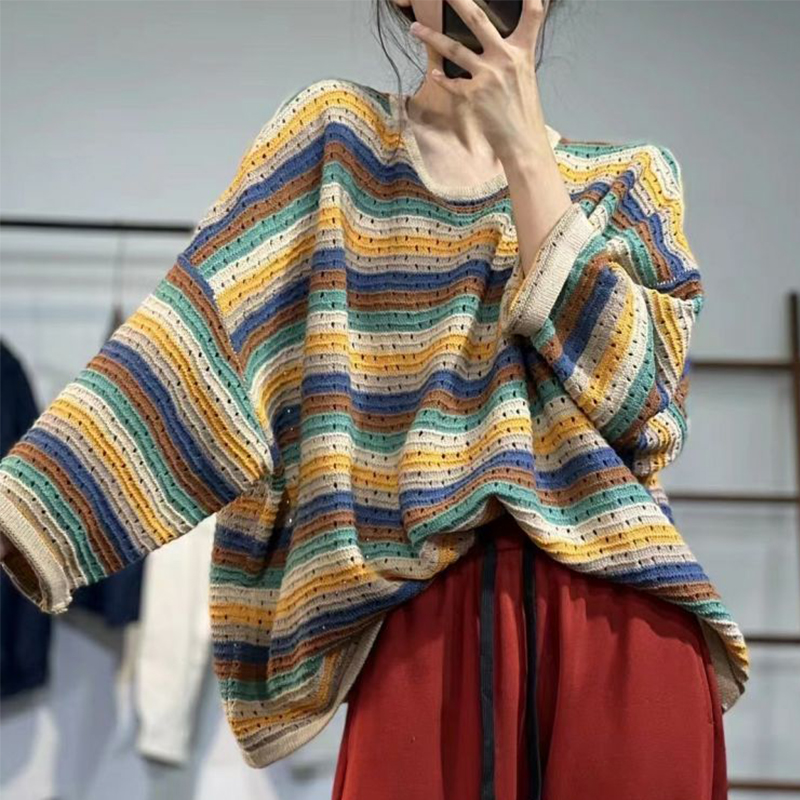 Spring Women Striped Long Slee - Yellow Winter Clothing recension och pris