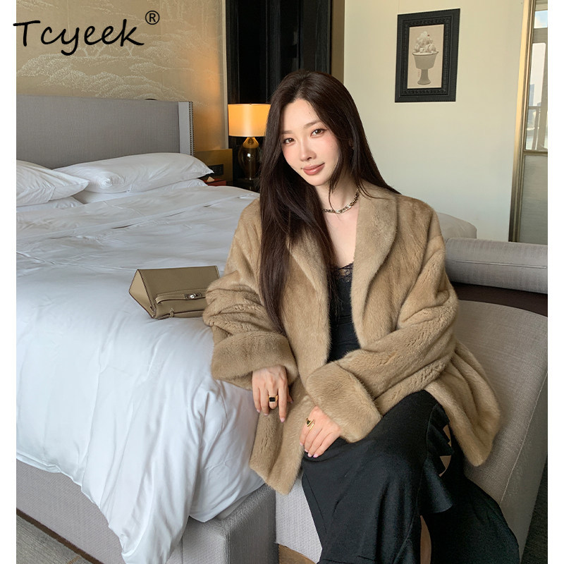 Tcyeek Natural Mink Fur Coat W - Winter Clothing Label recension och pris