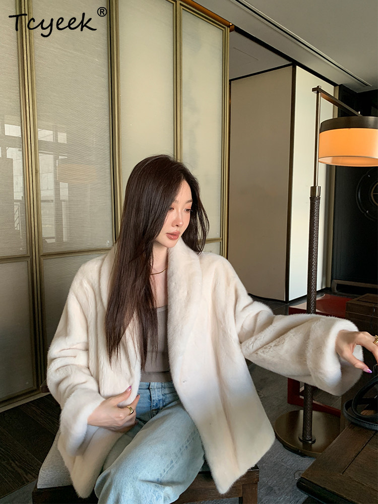 Tcyeek Natural Mink Fur Coat W - Winter Clothing Label recension och pris