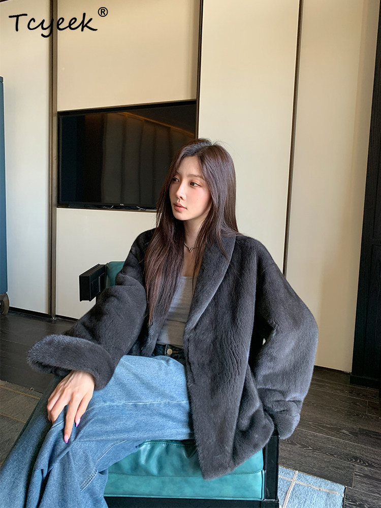 Tcyeek Natural Mink Fur Coat W - Winter Clothing Label recension och pris
