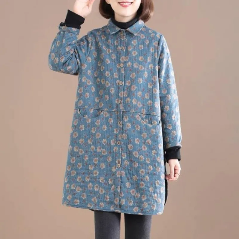 Vintage Floral Print Women Jac - Winter Clothing Trends For Women recension och pris
