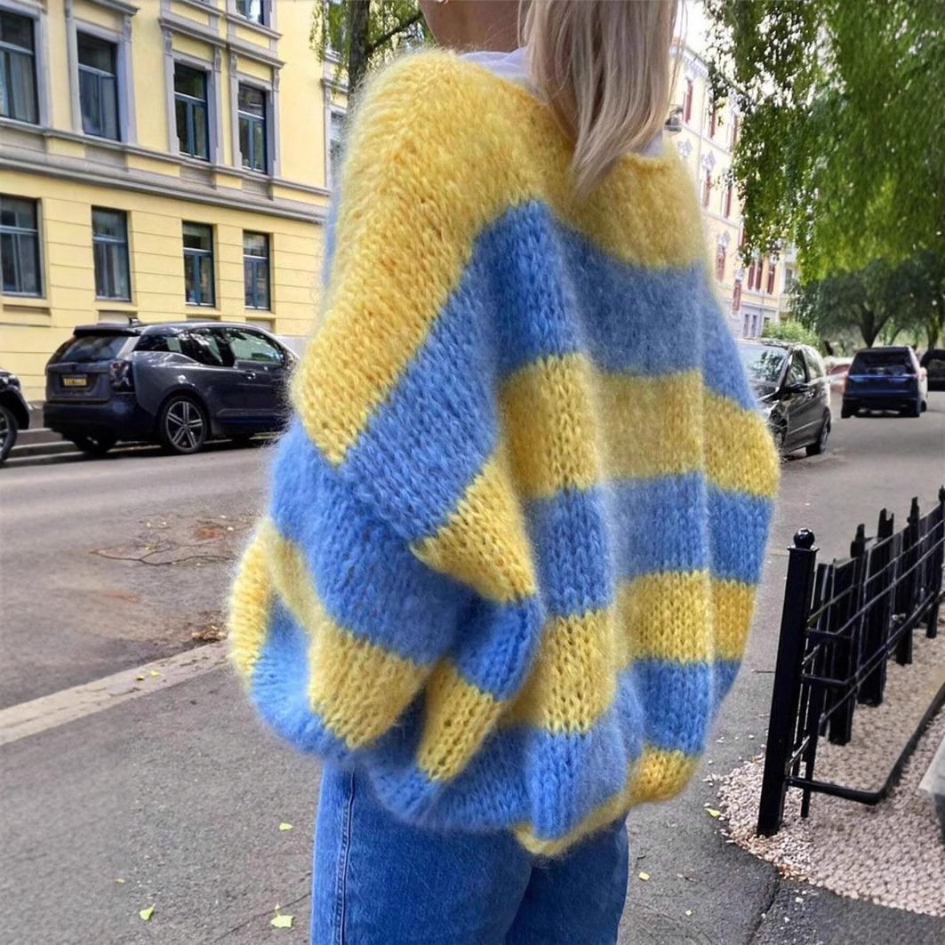 Casual Blue & Yellow Striped K - Yellow Winter Clothing recension och pris
