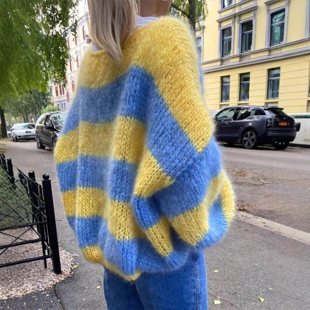 Casual Blue & Yellow Striped K - Yellow Winter Clothing recension och pris