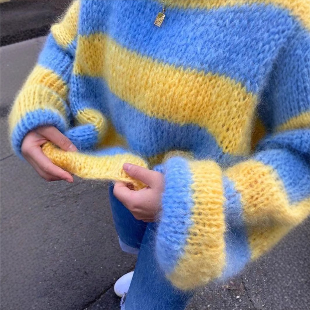 Casual Blue & Yellow Striped K - Yellow Winter Clothing recension och pris