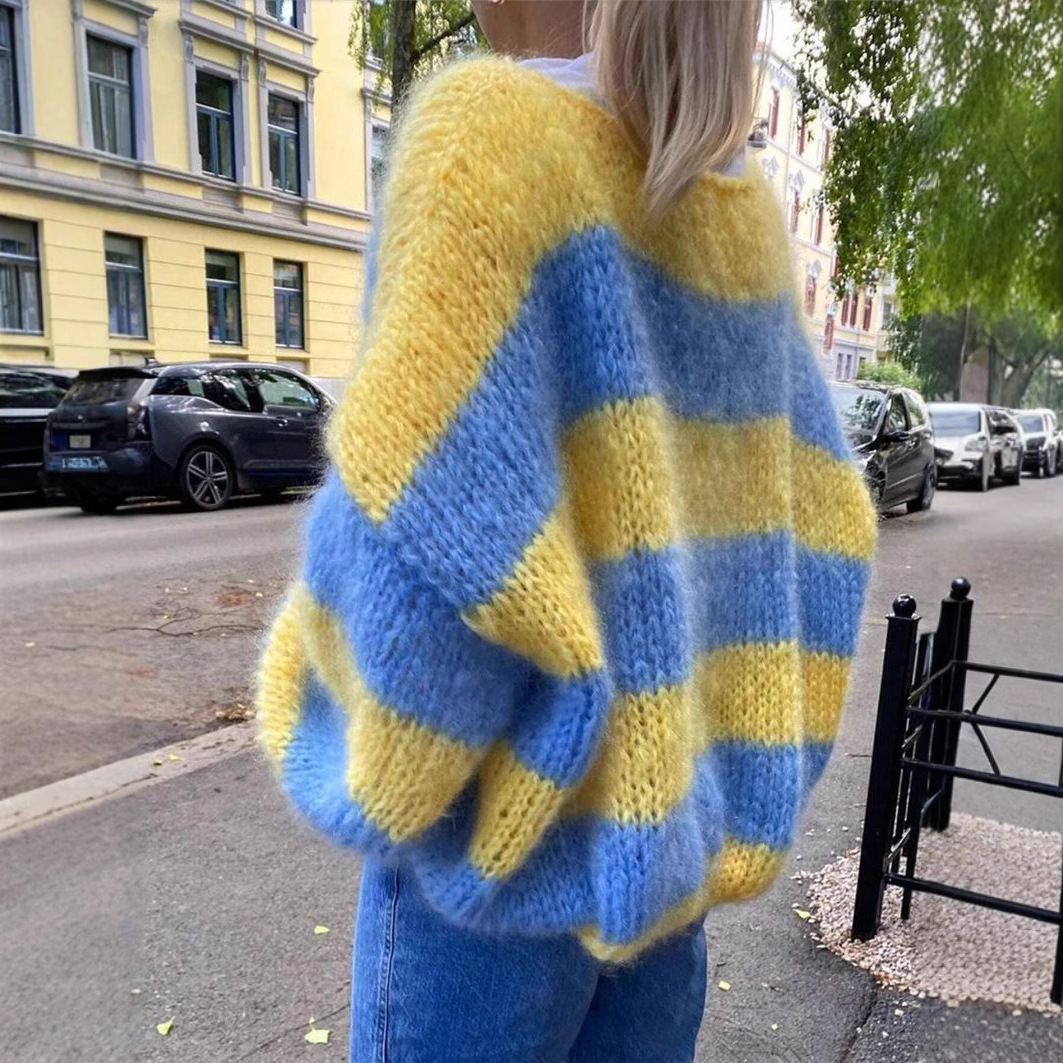 Casual Blue & Yellow Striped K - Yellow Winter Clothing recension och pris