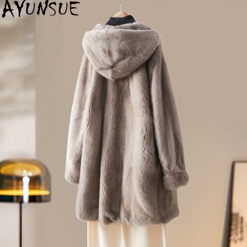 AYUSNUE Luxury Natural Mink Fu - Winter Clothing Label recension och pris