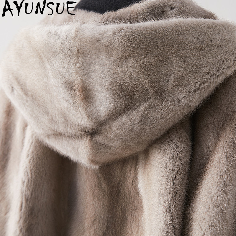 AYUSNUE Luxury Natural Mink Fu - Winter Clothing Label recension och pris