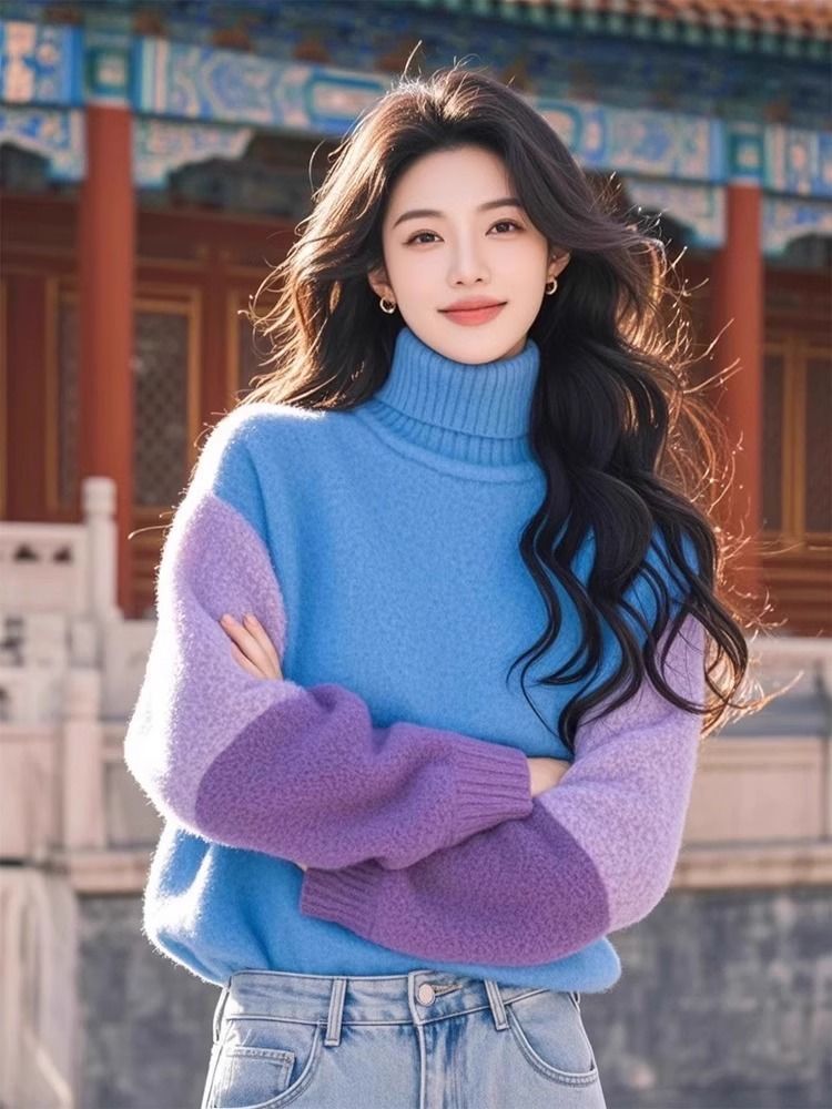 Stylish Contrasting Colors Spl - Winter Clothing Colors recension och pris